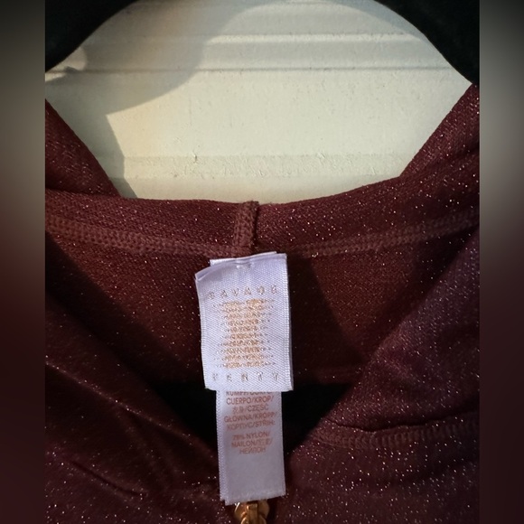 NEW Savage x Fenty Sleep and Shine Hoodie Jumpsuit Red Sparkle 3X NWOT - Picture 4 of 5